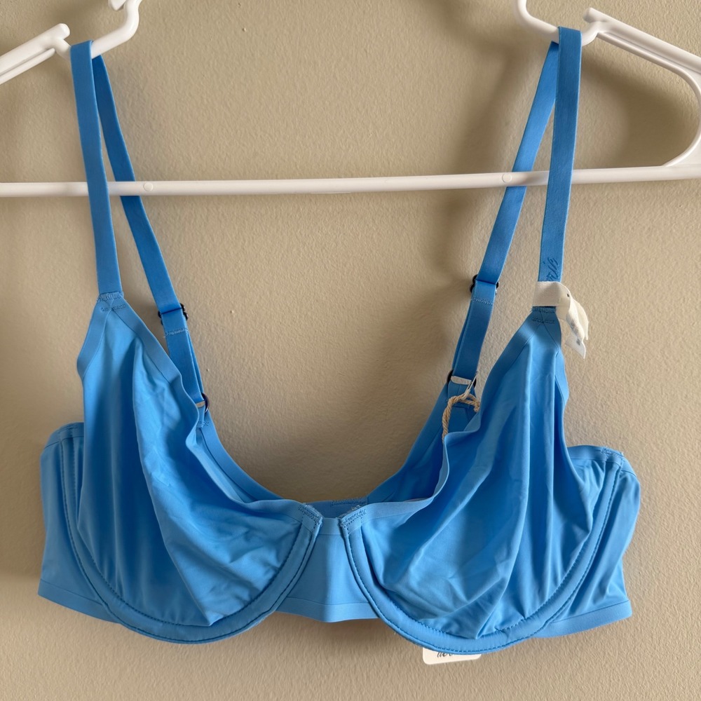 Aerie Smoothez Full Coverage Unlined Underwire Bra 34B Bright Blue NWT